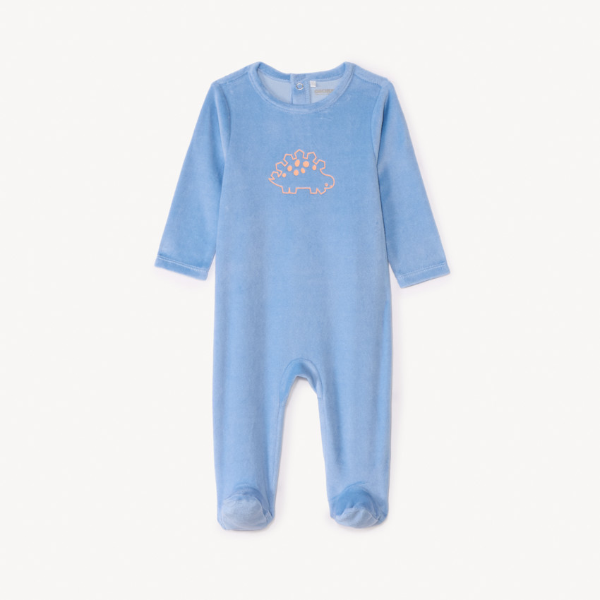 Ενιαίο βρεφικό υπνόσακος από βελούδο με σχέδιο για αγόρι. 