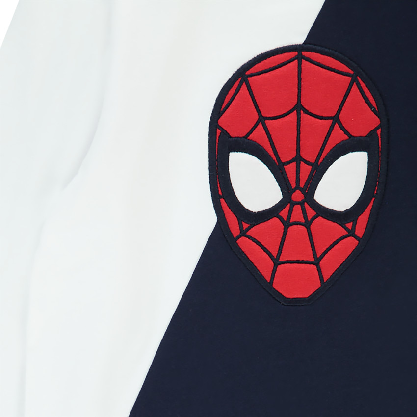 T-shirt manches longues effet color block avec broderie padded Spiderman pour garçon Main T-shirt manches longues effet color block avec broderie padded Spiderman pour garçon