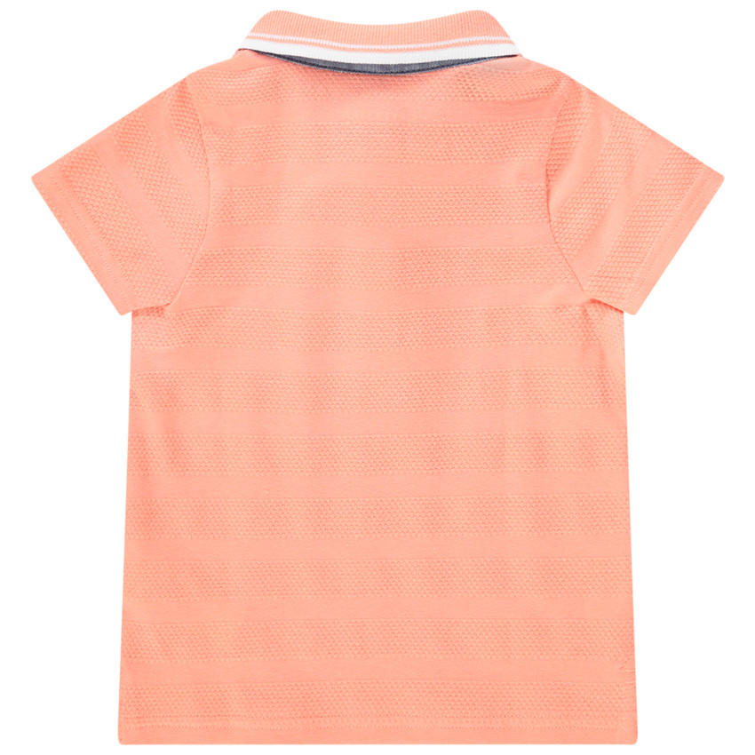 Πόλο κοντομάνικο με φαντεζί σχέδιο για μωρό αγόρι 