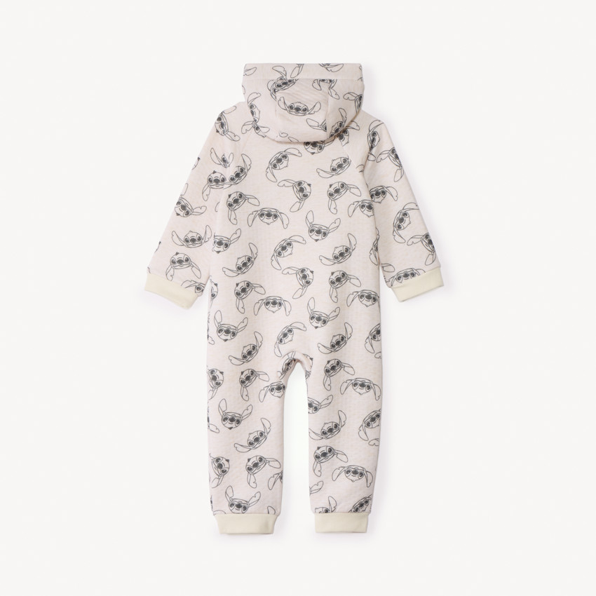 Combinaison longue à capuche imprimée Stitch Disney pour bébé garçon  