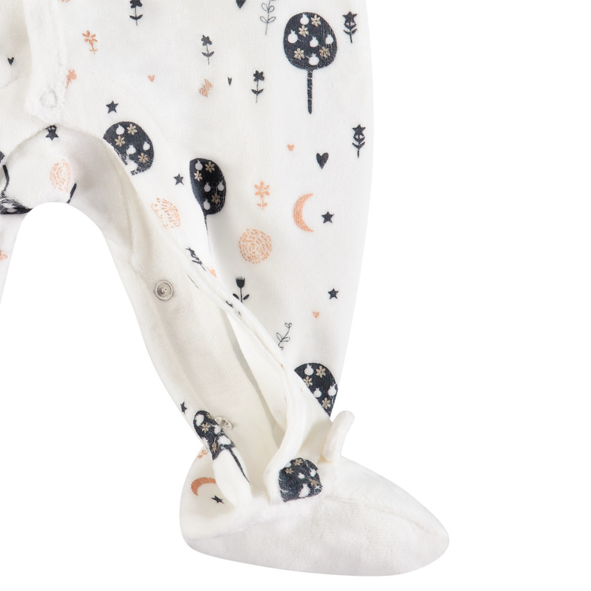 Dors-bien en velours à imprimé fantaisie et motif souris sur les pieds  Additional Dors-bien en velours à imprimé fantaisie et motif souris sur les pieds