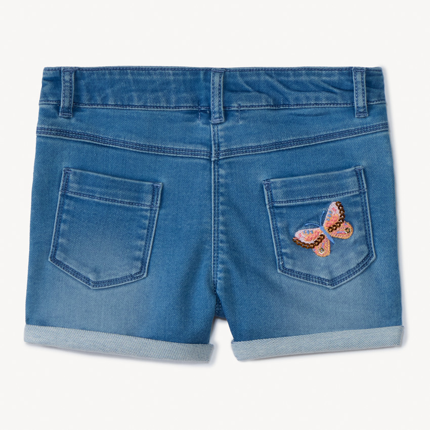 Σορτς από jean με κεντήματα και παγιέτες κορίτσι 