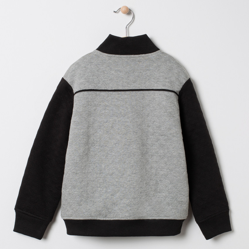 Ζακέτα molleton δίχρωμη για αγόρι 