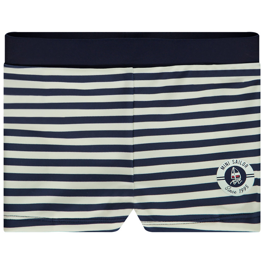 Μαγιό boxer ριγέ με print voilier για bebe αγόρι 