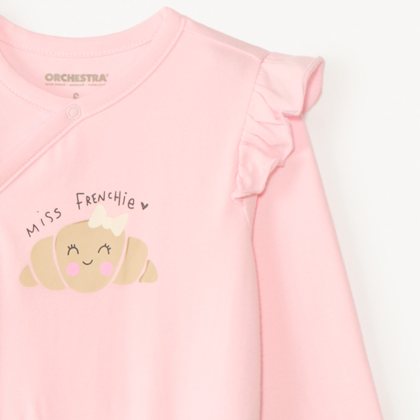 Lot de 2 dors-bien manches longues motifs croissants pour bébé fille 