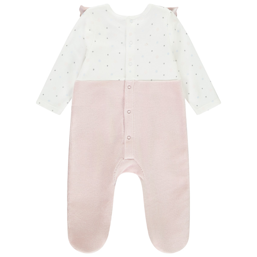 Πιτζάμα 2 σε 1 από βελουτέ κοτλέ για κορίτσι 