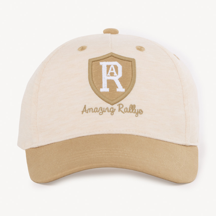 Δίχρωμο καπέλο με ραμμένο σήμα για αγόρι 