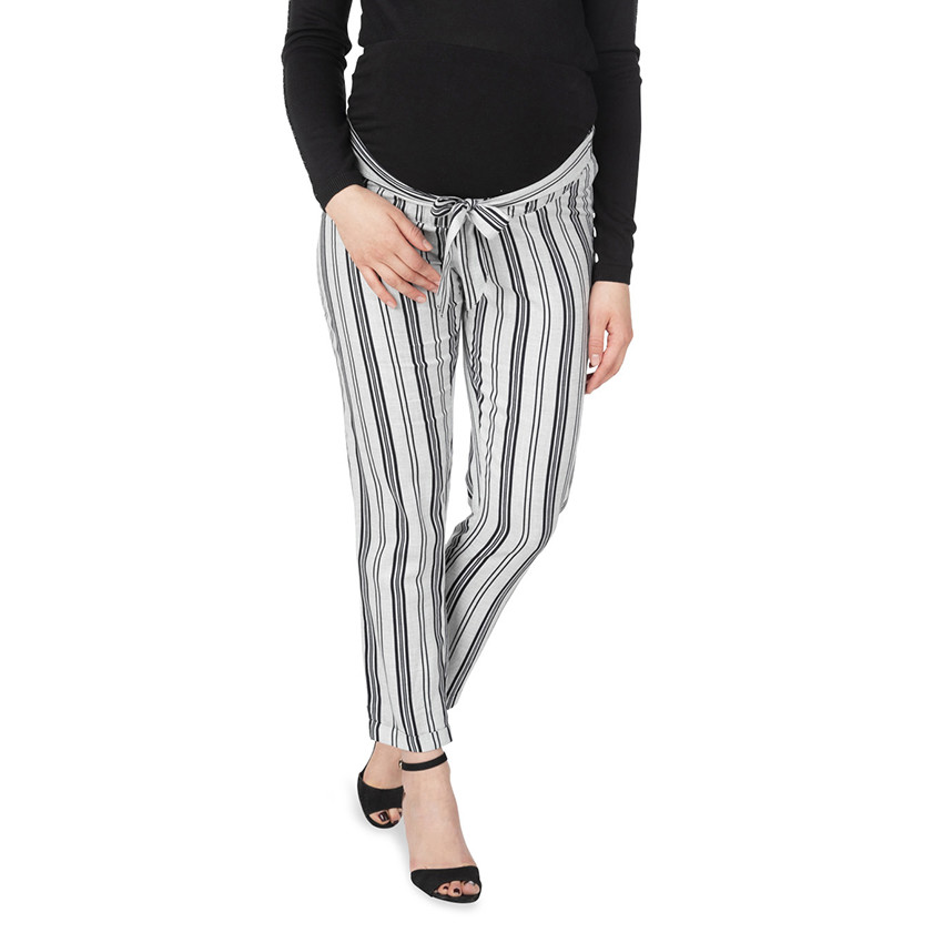 Παντελόνι εγκυμοσύνης μέχρι τον αστράγαλο με κάθετες ρίγες  Additional Παντελόνι εγκυμοσύνης μέχρι τον αστράγαλο με κάθετες ρίγες