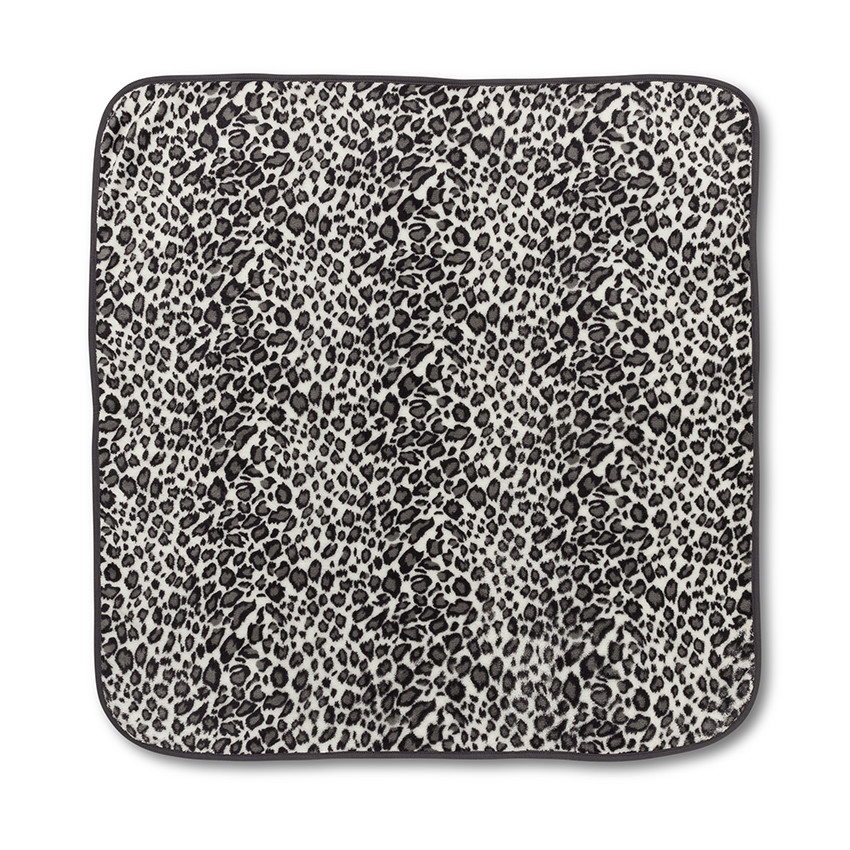 Couverture en sherpa imprimé léopard 
