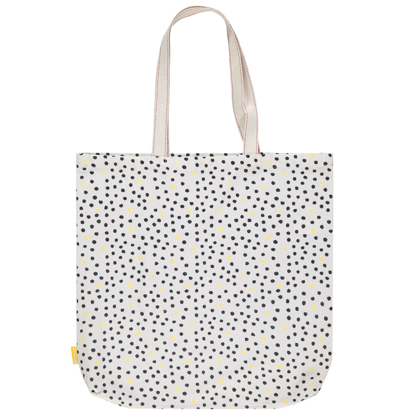Tote bag en coton recyclé à pois  