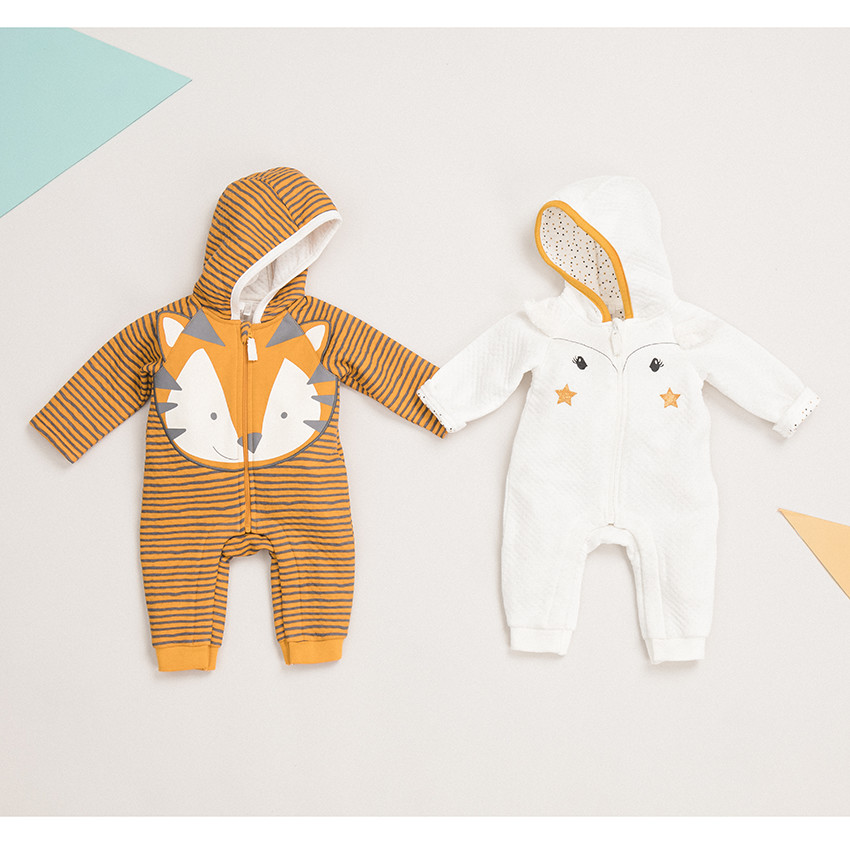 Μακρυμάνικο ολόσωμο φορμάκι με κουκούλα και συνθετική γούνα 