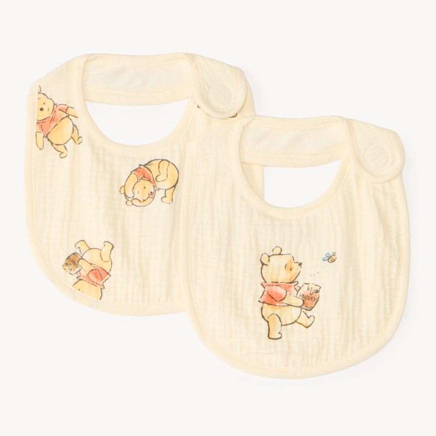 Σετ 2 μαντήλια από μουσελίνα βαμβακιού Winnie the Pooh για αγόρια μωρά. 
