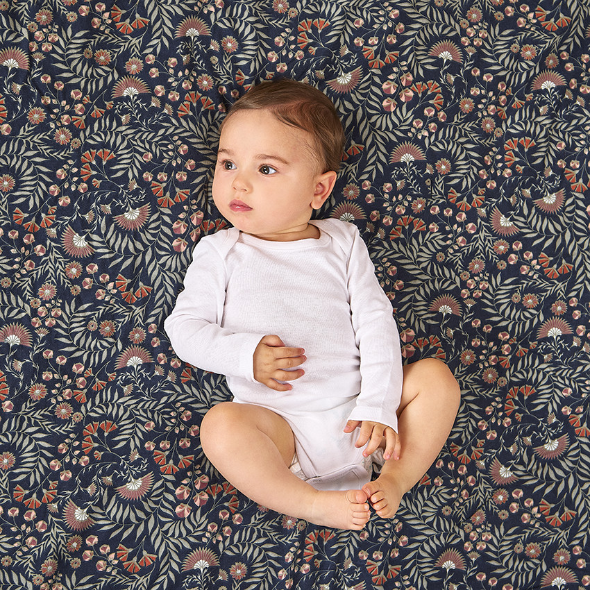 Σετ από 5 λευκά σώματα με μακριά μανίκια για μωρό 