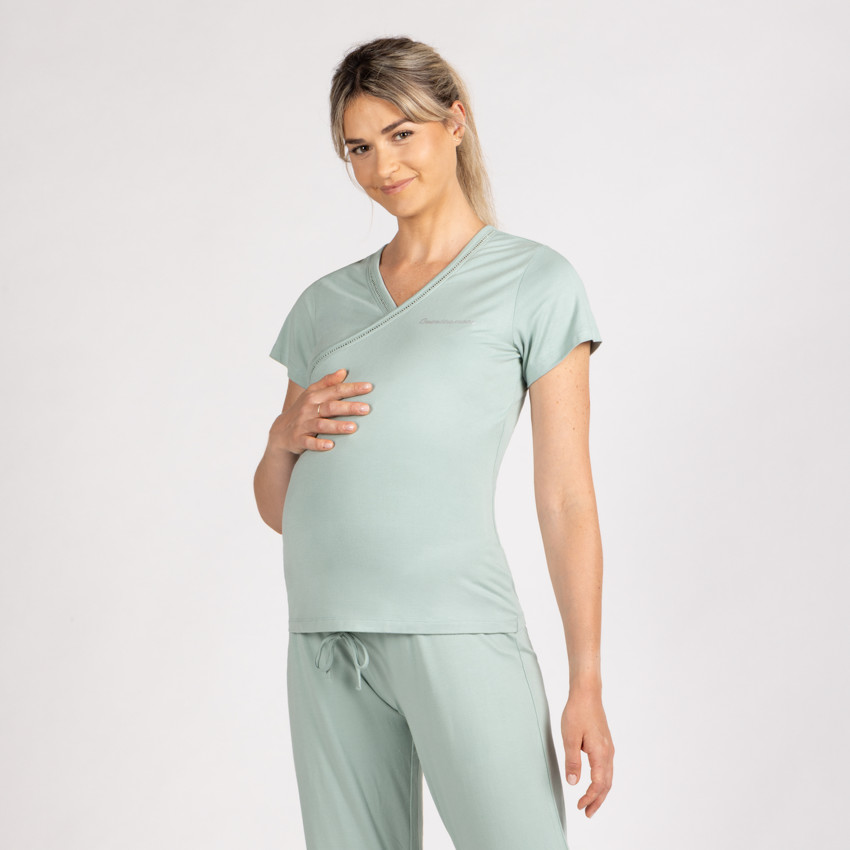 Μπλούζα θηλασμού με σχέδιο για πιτζάμα εγκυμοσύνης 