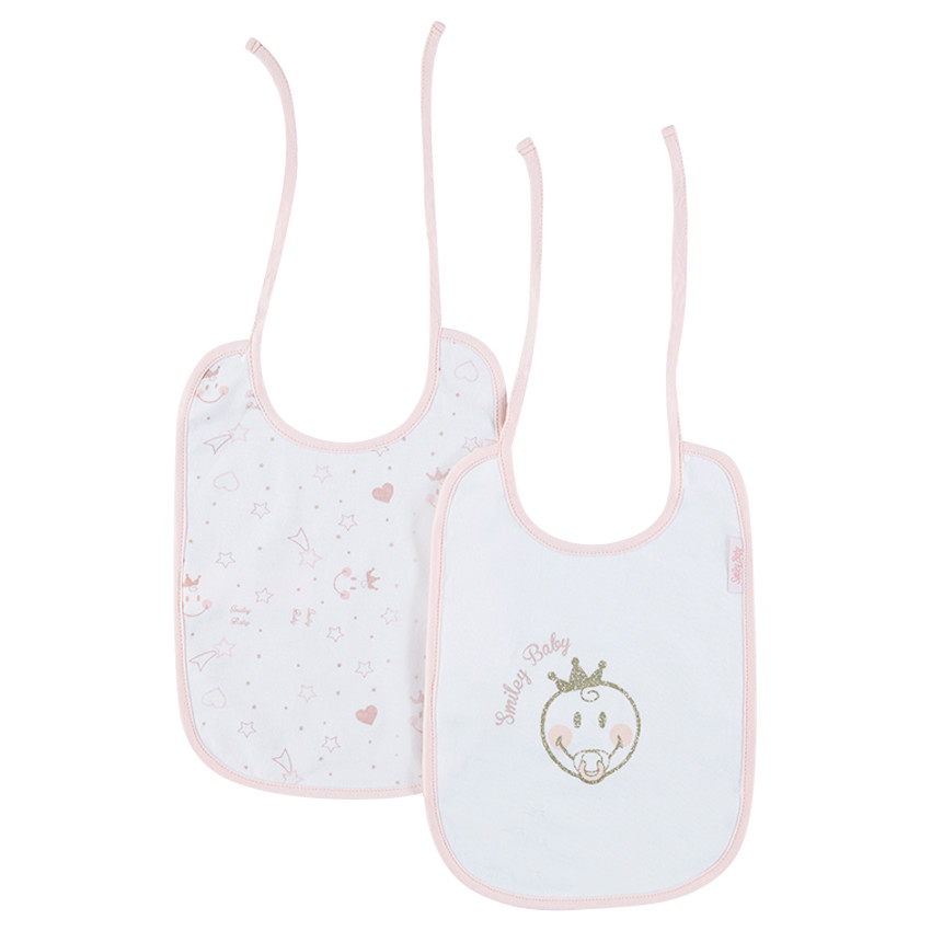 Σετ από 2 σαλιάρες από jersey Smiley 