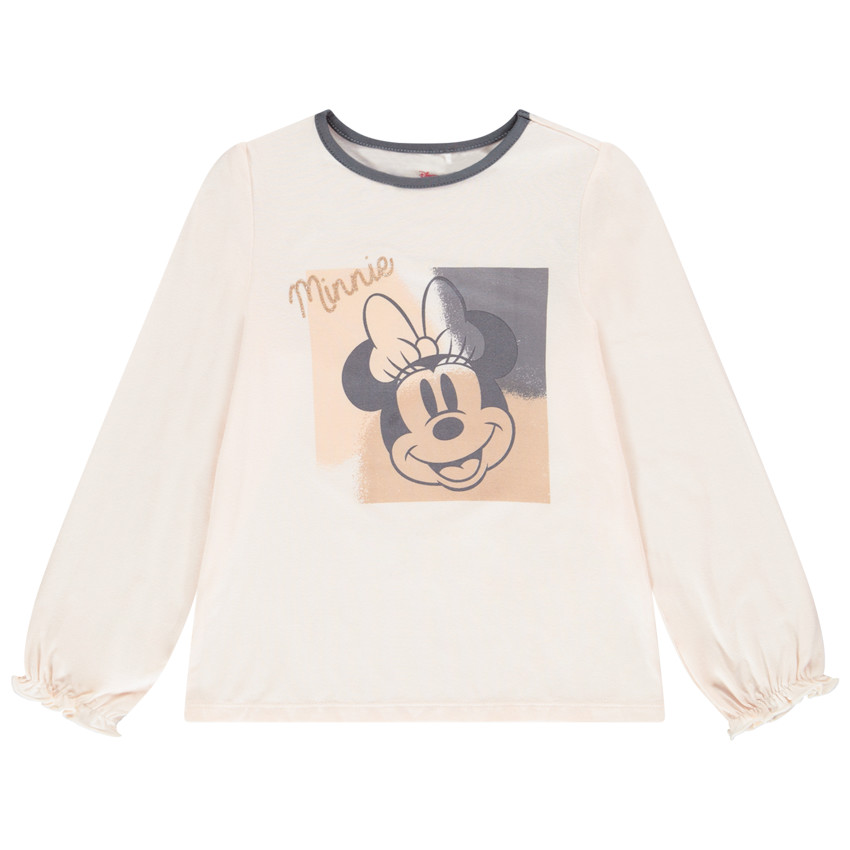 T-shirt manches longues en jersey print Minnie Disney pour fille Main T-shirt manches longues en jersey print Minnie Disney pour fille