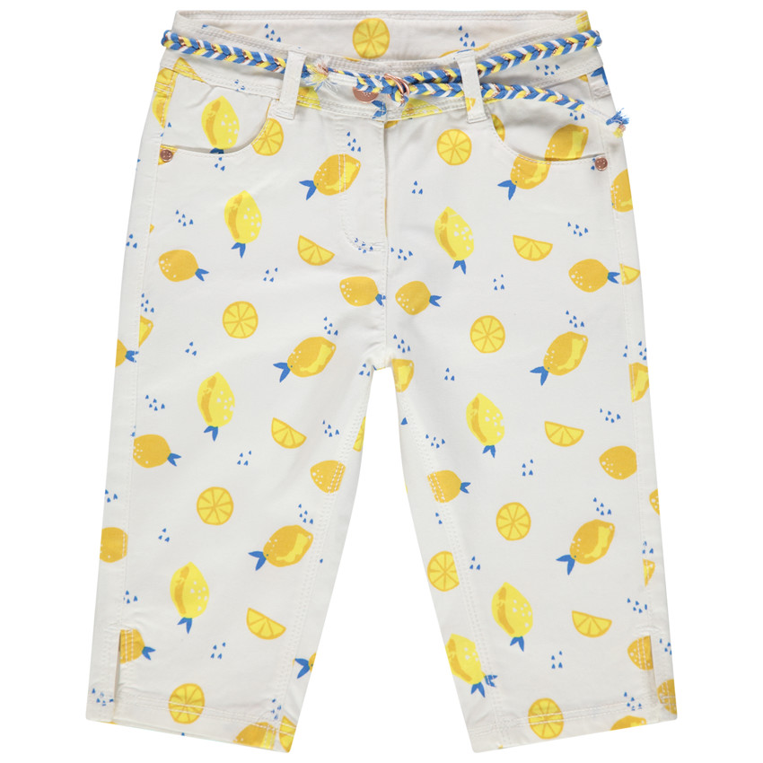 Παντελόνι παντελόνι από twill με εκτύπωση και ζώνη από κορδόνι 