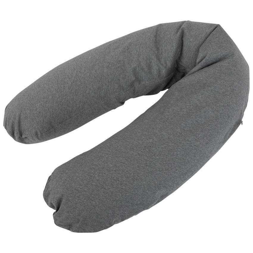 Housse coussin d'allaitement 160cm - Gris chiné 
