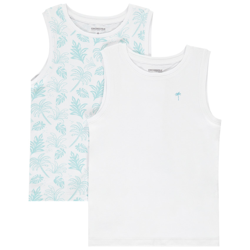 Σετ από 2 αμάνικα μπλουζάκια με σχέδιο φοίνικες για αγόρι 