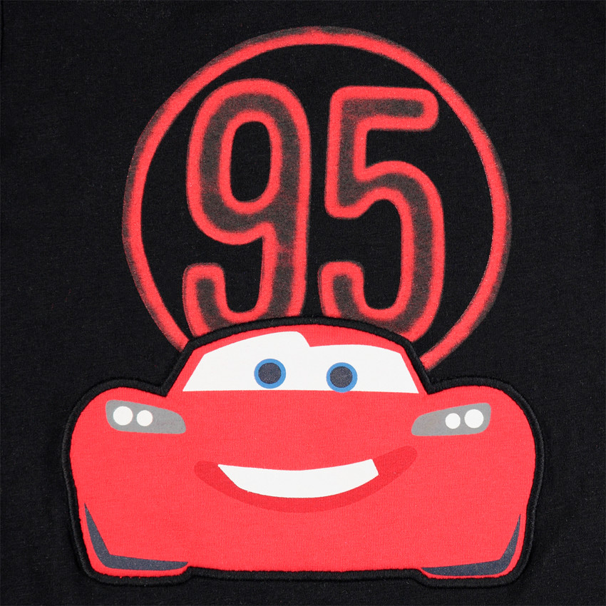 Πιτζάμα με t-shirt σχέδιο Cars και βερμούδα με ρίγες 