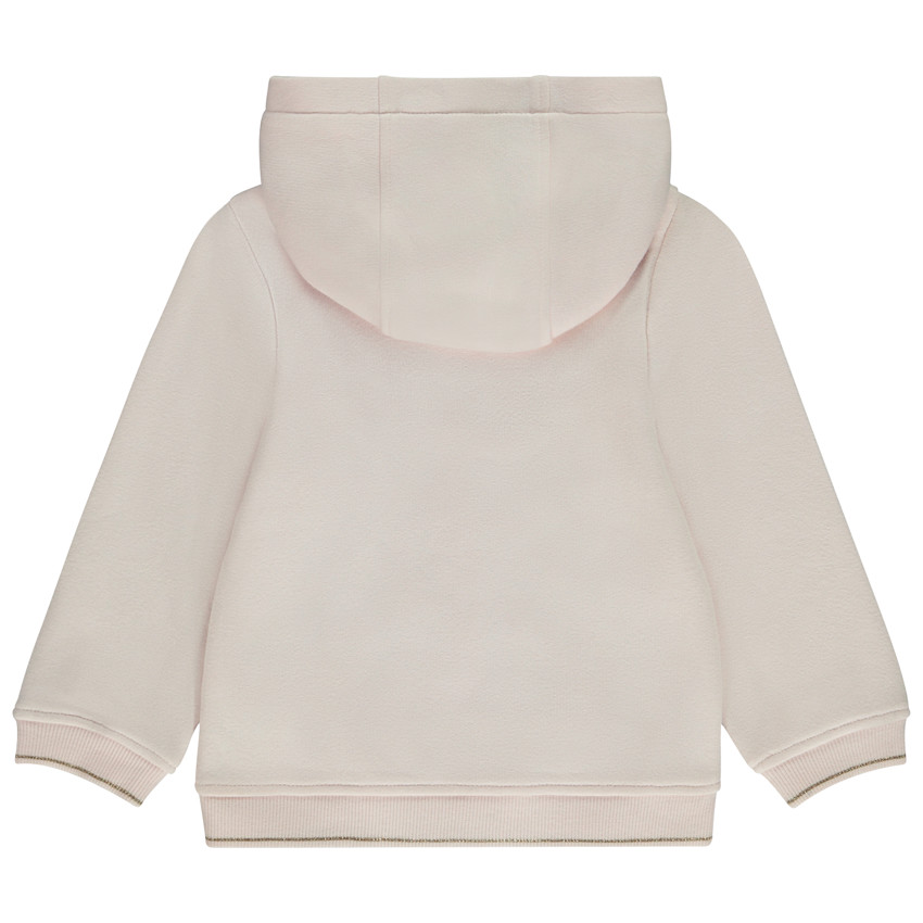 Ζακέτα molleton με patch bouclettes για bebe κορίτσι 