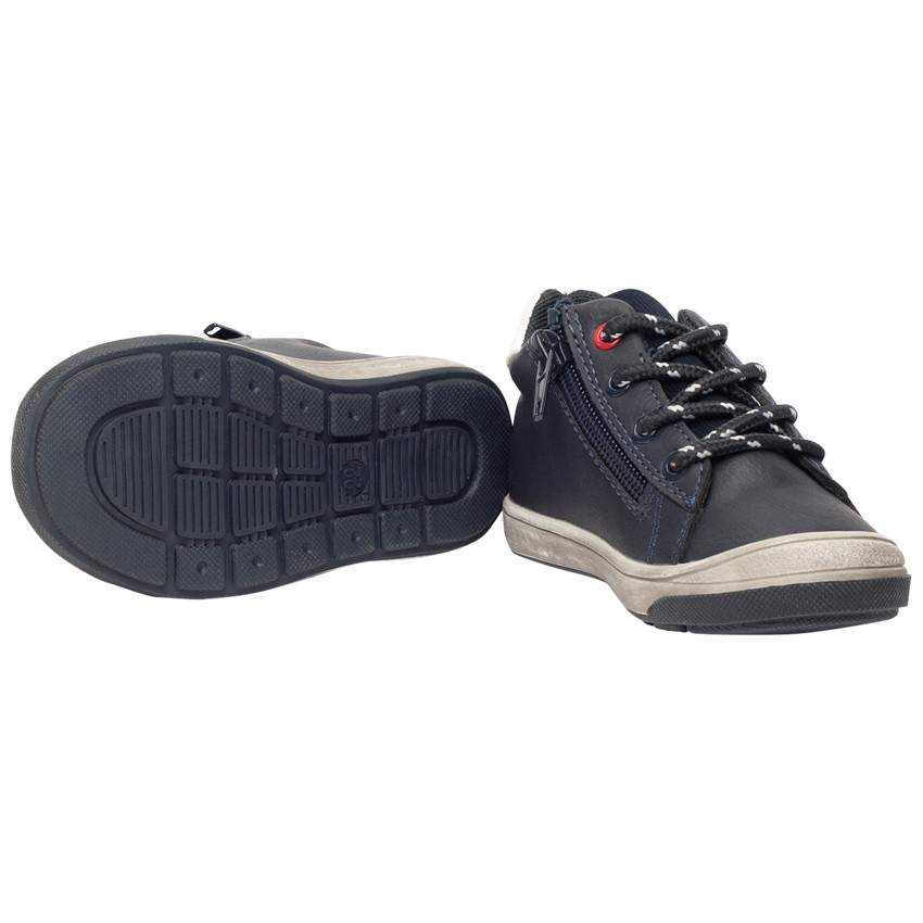 Bottillons à lacets imprimés avec bandes contrastées pour garçon 