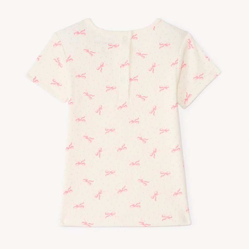 T-shirt κοντομάνικο με εκτύπωση κόμπων για κορίτσι μωρό 