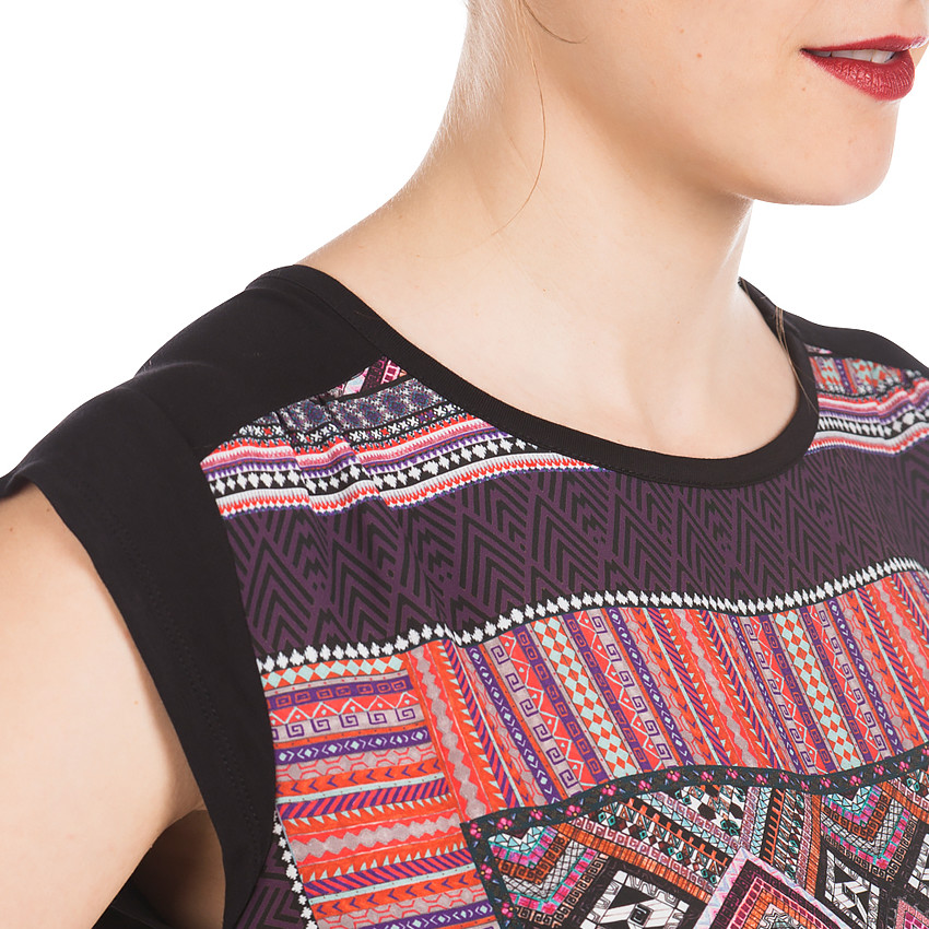 Αμάνικο Μπλουζάκι Εγκυμοσύνης Με Έθνικ Μοτίβο 