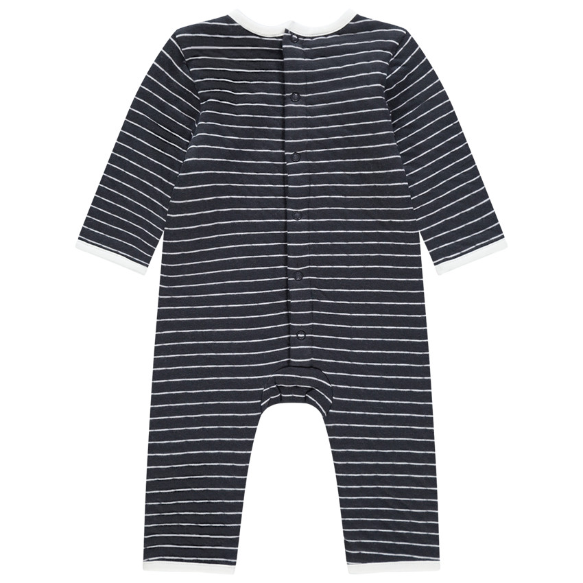 Combinaison longue en maille à rayures 