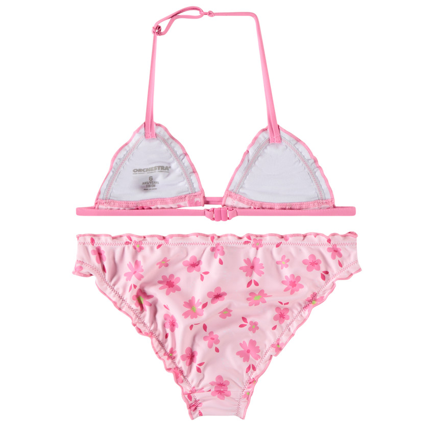 Μαγιό 2 τμχ. με λουλούδια για κορίτσι 