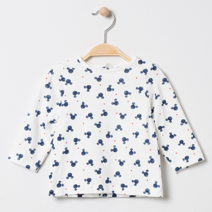 Ensemble salopette et t-shirt imprimés all-over Mickey Disney  