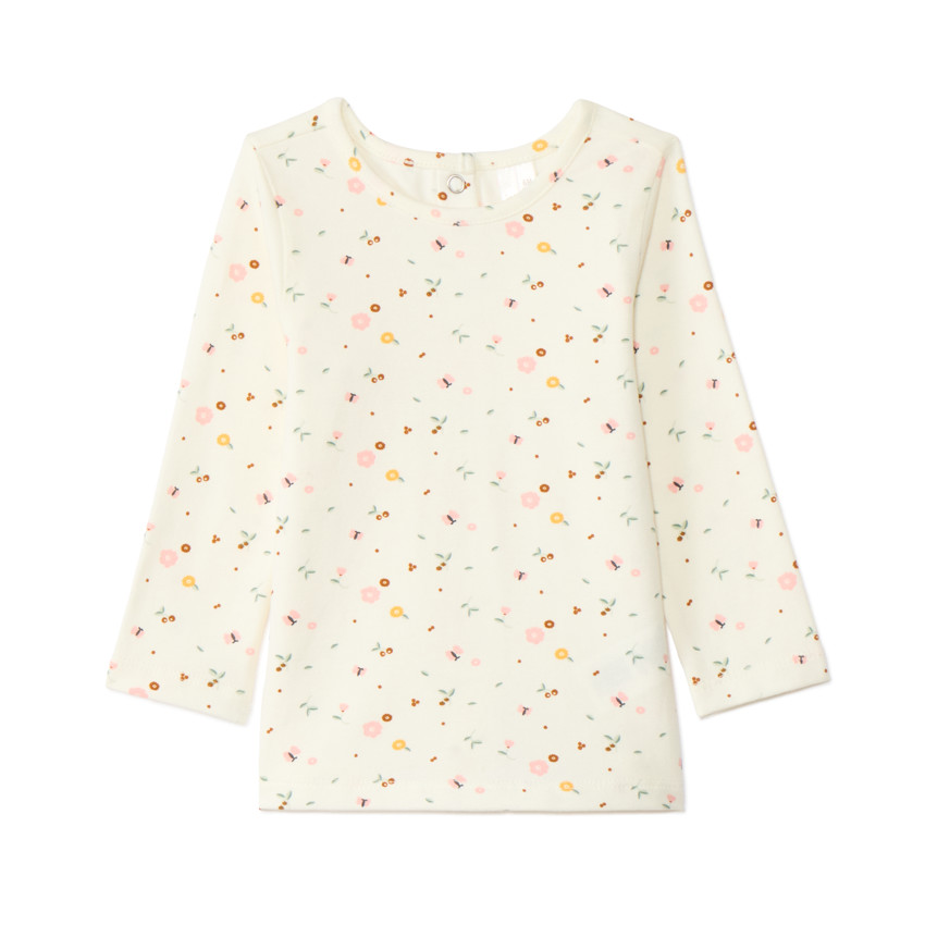 Ensemble 2 pièces avec salopette en velours pour bébé fille 