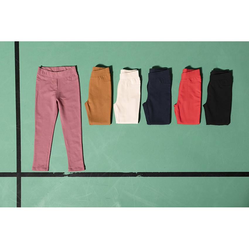 Jegging σε ύφασμα molleton μονόχρωμο για κορίτσι 