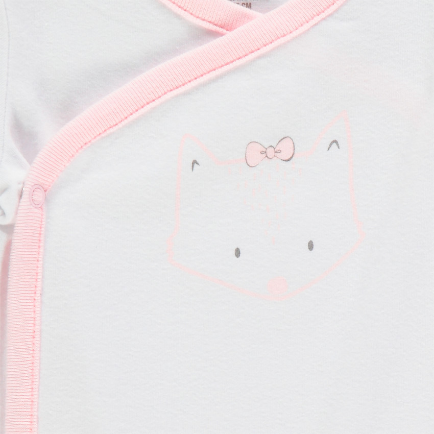 Σετ από 2 bodies μακρυμάνικα με οργανικό βαμβάκι με σχέδια γάταs 