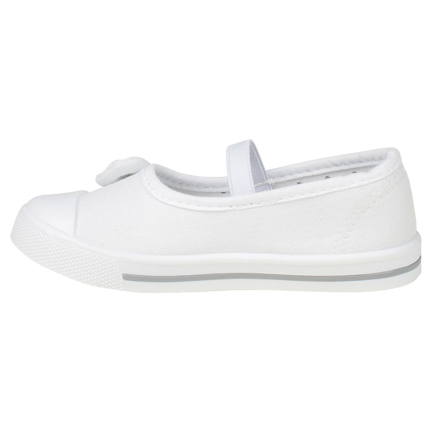 Αθλητικά παπούτσια ψηλά με κορδόνια από ύφασμα και φιόγκο για bebe κορίτσι 