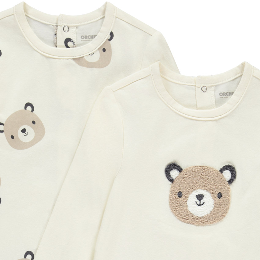 Σετ από 2 φορμάκια με σχέδιο αρκουδάκι για μωρό με διαφορετικές ανοίξεις ανάλογα με την ηλικία 