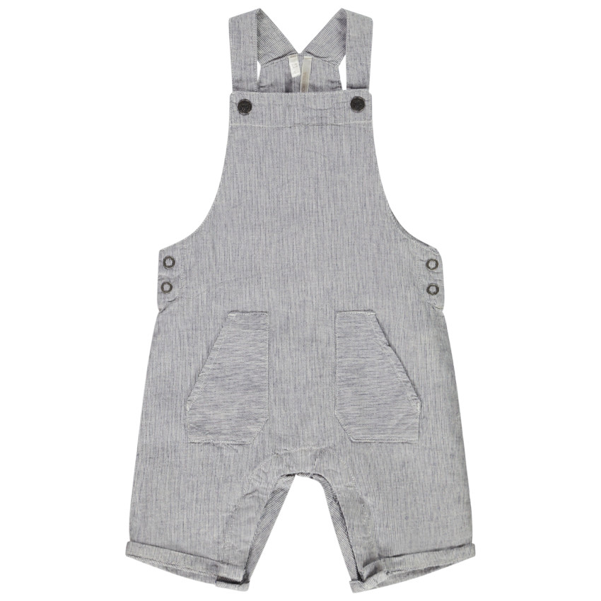 Κοντή ριγέ σαλοπέτα με τσέπες για μωρό αγόρι 