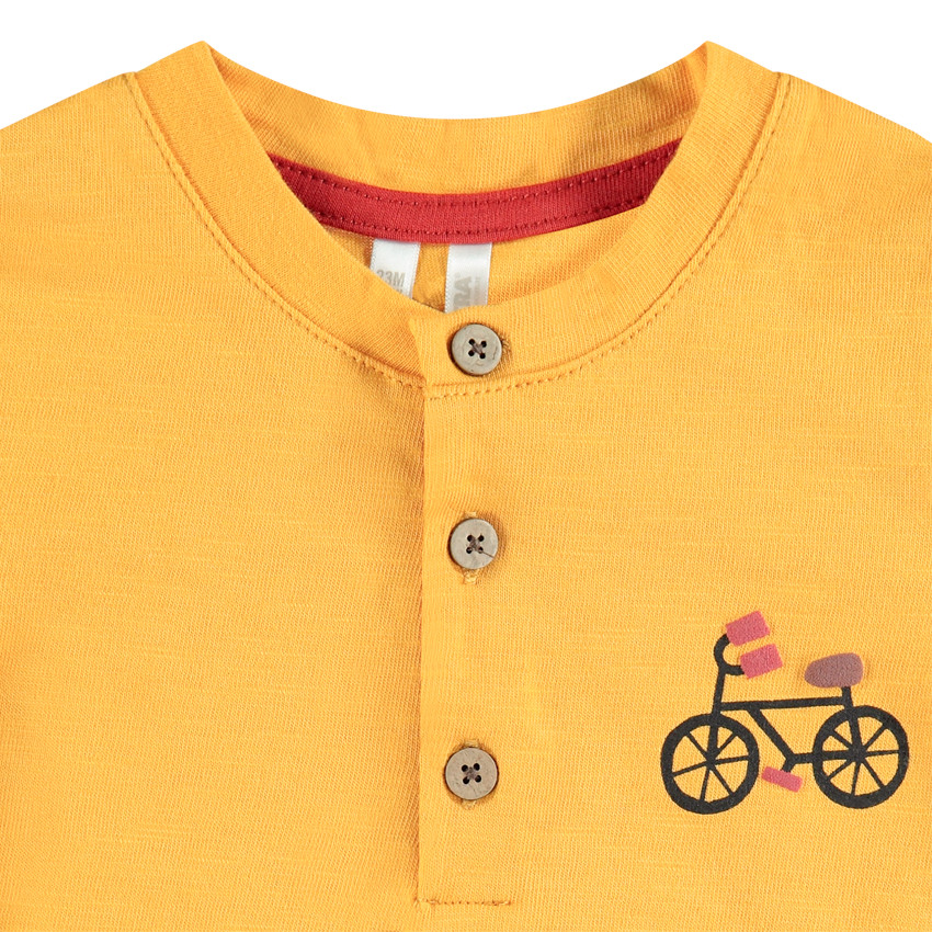 Σετ t-shirt μακρυμάνικο και  Σαλοπέτα γκρι για bebe αγόρι 