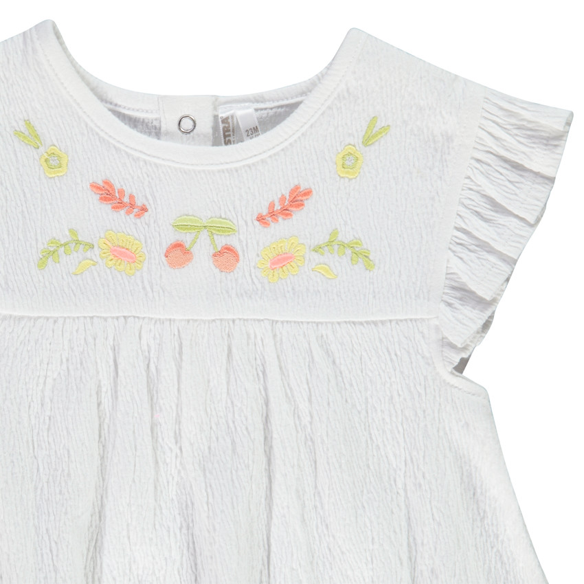 Τουνίκ με κοντά μανίκια κεντημένη για bebe κορίτσι 