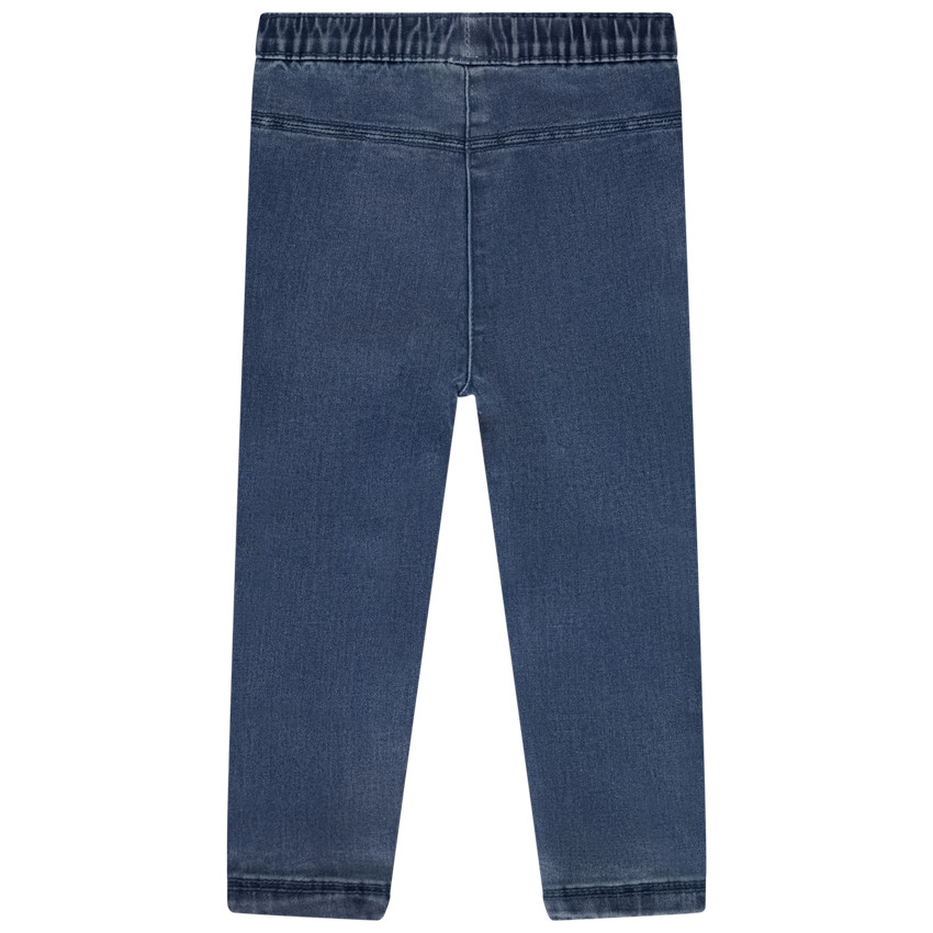 Τζέγκινγκ effet jean με κεντήματα για bebe κορίτσι 