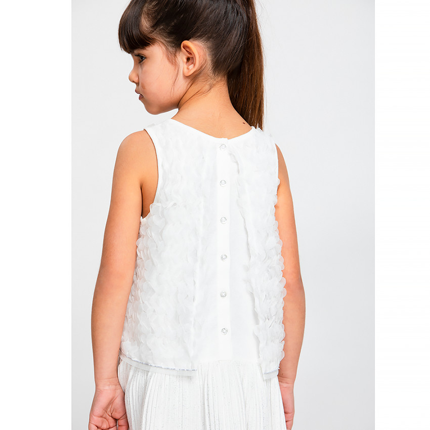 Robe de cérémonie en tulle brodé et glitter pour fille Main Robe de cérémonie en tulle brodé et glitter pour fille