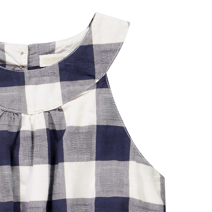 CombiΣορτς με σχέδιο carreaux για κορίτσι 