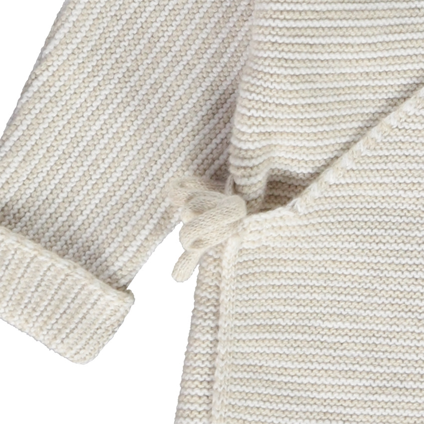 Γιλέκο από πλεκτό πουά mousse effet cache-coeur για bebe  Additional Γιλέκο από πλεκτό πουά mousse effet cache-coeur για bebe