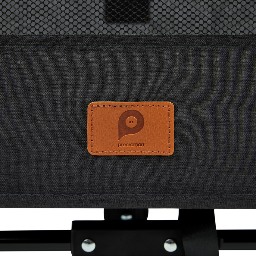 Κρεβάτι ταξιδιού με αξεσουάρ Top All In μαύρο 