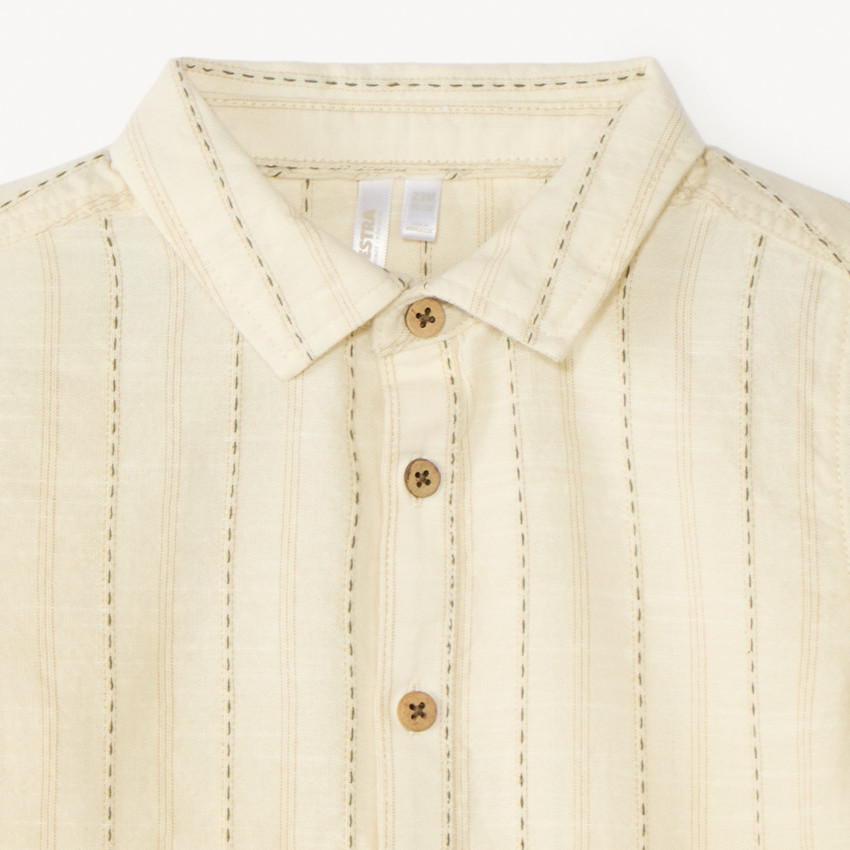 Chemise manches courtes à rayures pour bébé garçon 