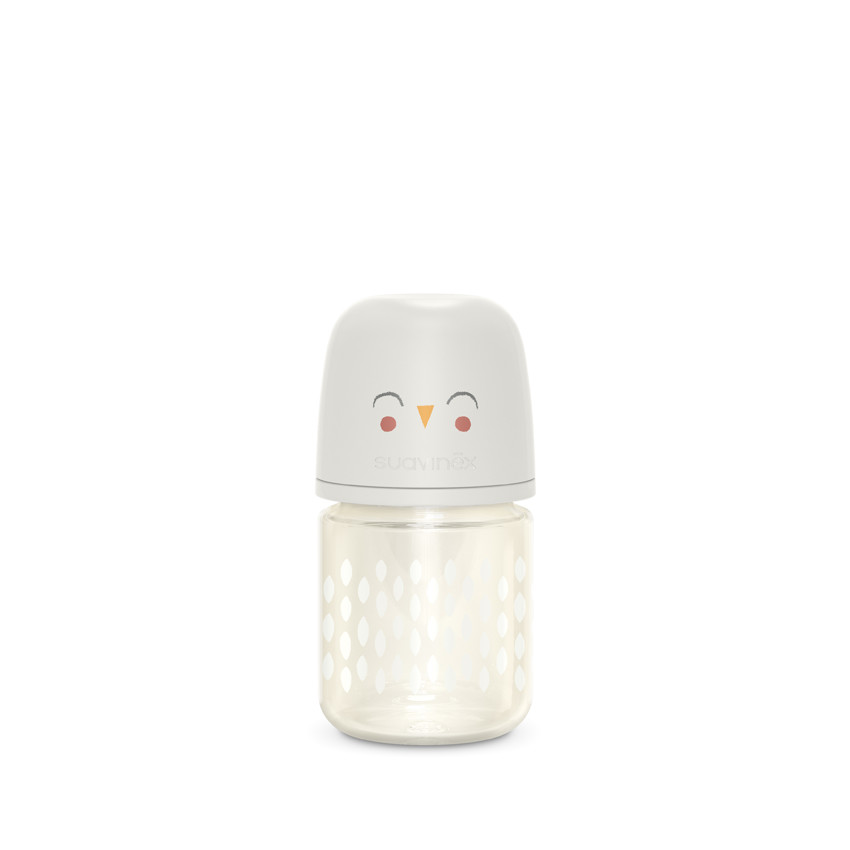 Biberon en verre avec tétine SX Pro S - Bonhomia beige 120 ml 