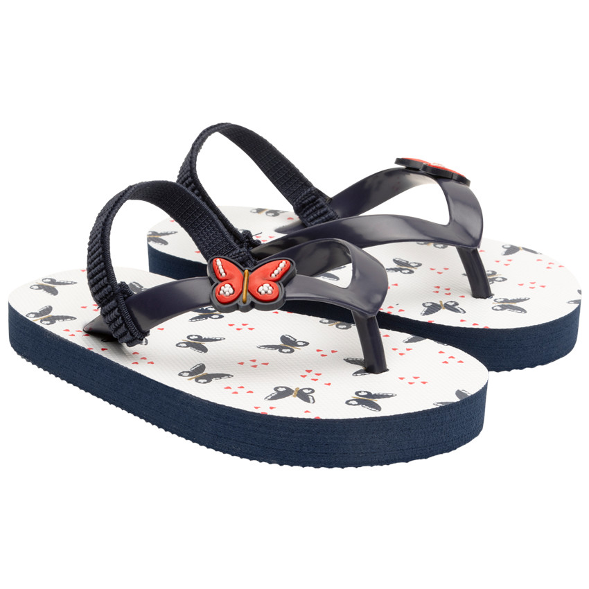 Σαγιονάρες print και badge πεταλούδες για bebe κορίτσι 