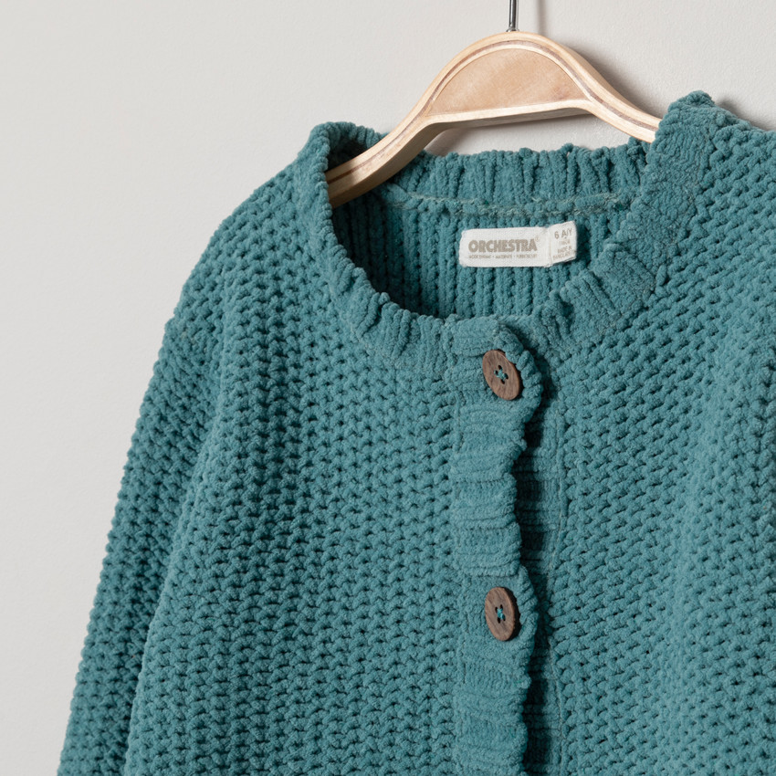 Gilet bleu en maille 