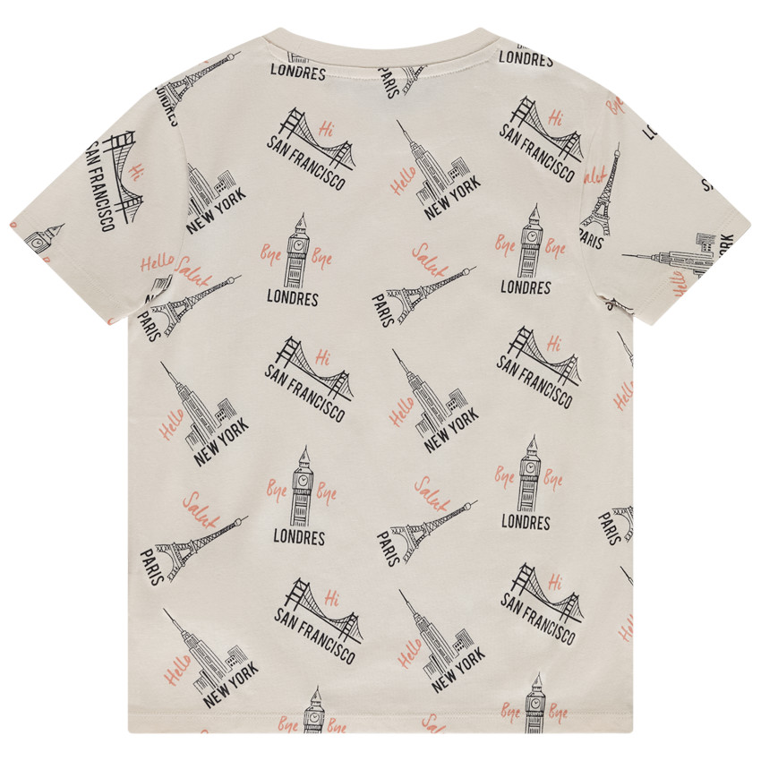 Κοντομάνικο μπλουζάκι με σχέδιο πρωτεύουσες για αγόρι 