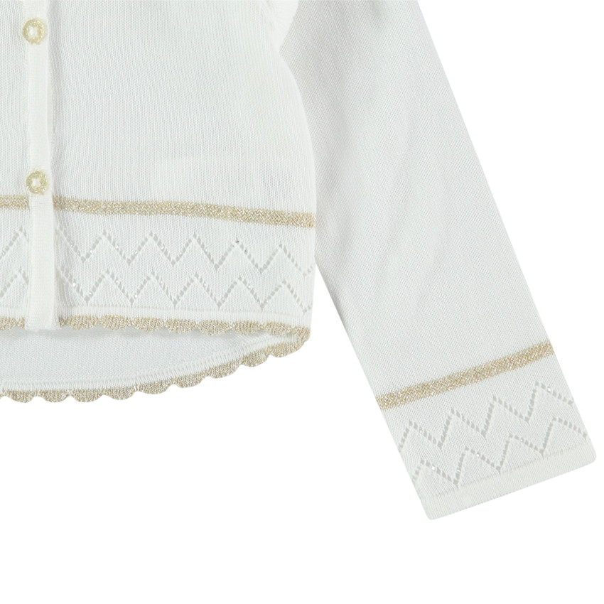 Πλεκτή ζακέτα με χρυσαφί λεπτομέρειες 